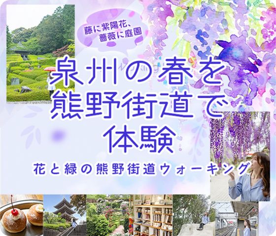 泉州の春を熊野街道で体験 花と緑の熊野街道ウォーキング